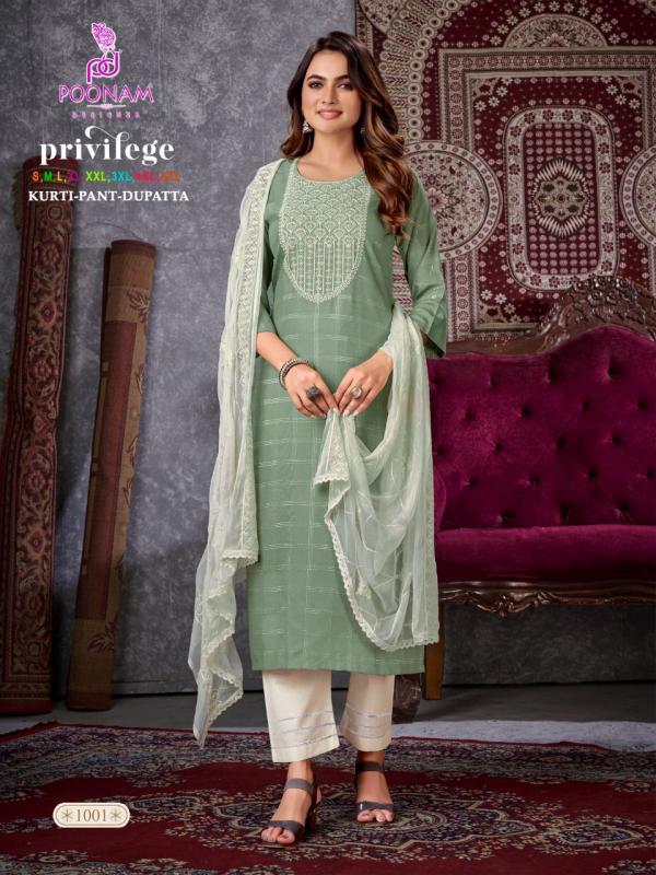 Poonam Privilege Festive Wear Rayon Designer Readymade Suit